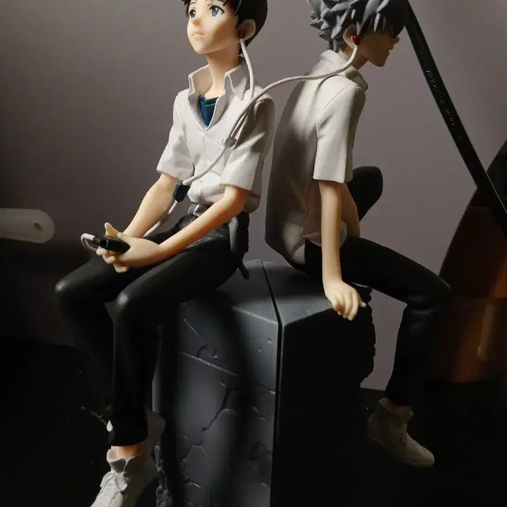 [BUNJANG] Evangelion Shinji &amp; Kaworu Vinetium Earphone Figure Bundle / 일택포 6.2)에반게리온 신지 카오루 비네티엄 이어폰 피규어 일괄 판매