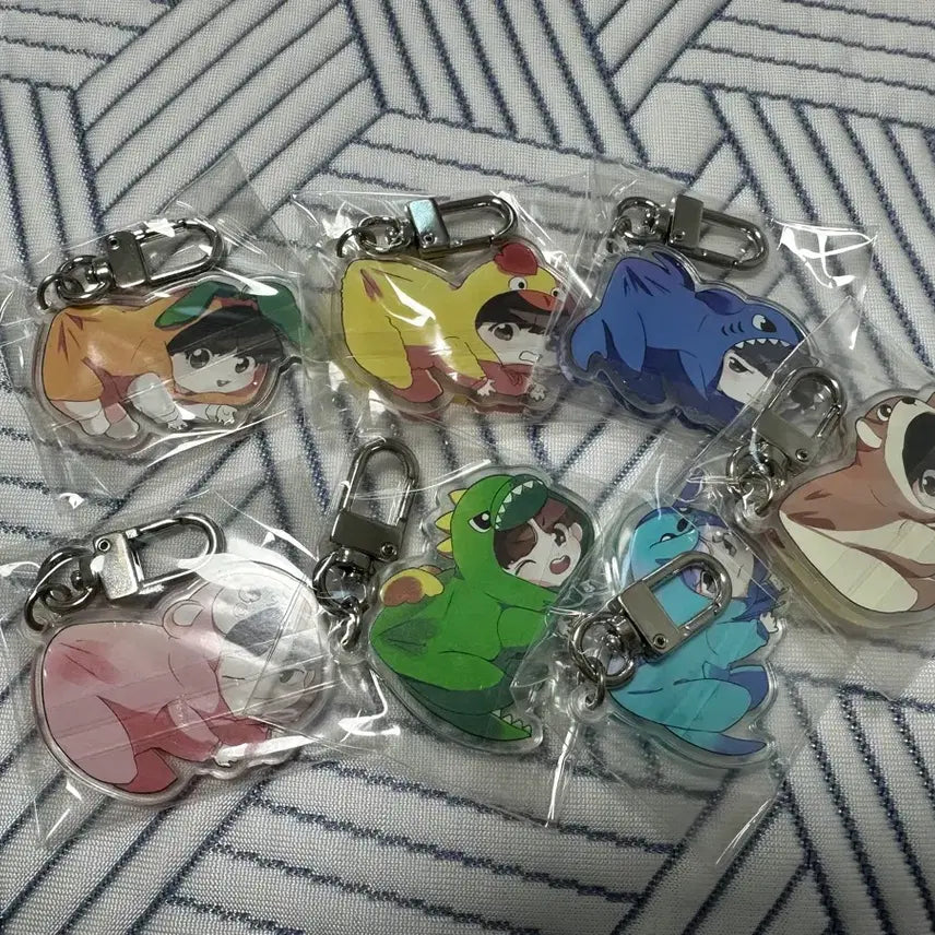 [BUNJANG] BTS Animal Costume Acrylic Keyring Bundle Set / 방탄 키링 일괄양도