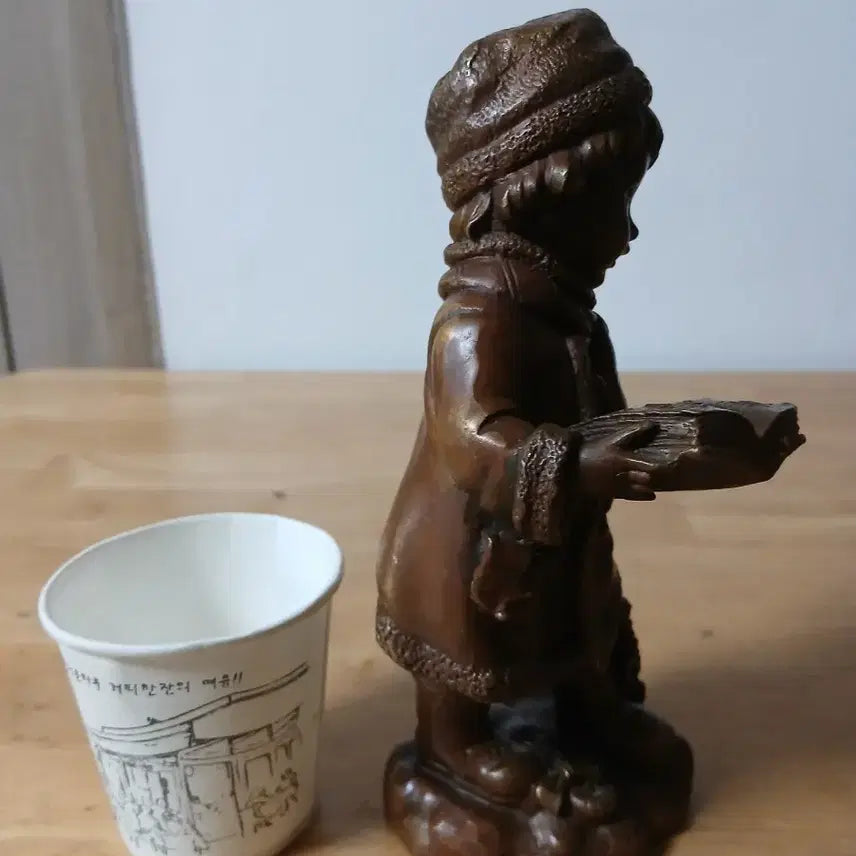 [BUNJANG] Bronze Children Reading Statue / 동 장식품