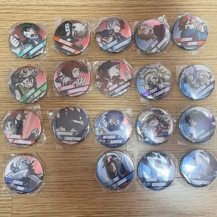 [BUNJANG] My Hero Academia Class A &amp; B Can Badges Bundle Set / 급전)나히아 히로아카 A반 ,B반 캔뱃지