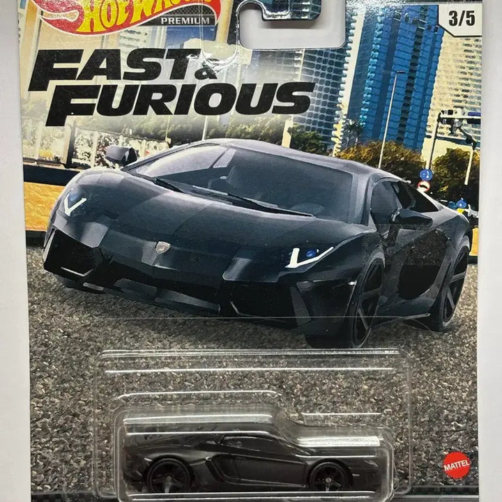 [BUNJANG] Hot Wheels Premium Fast &amp; Furious Lamborghini Aventador - Matte Black (Sealed, Blister Damaged) / 1:64 핫휠 프리미엄 분노의 질주 람보르기니 아벤타도르 블랙(블리스터 파손)