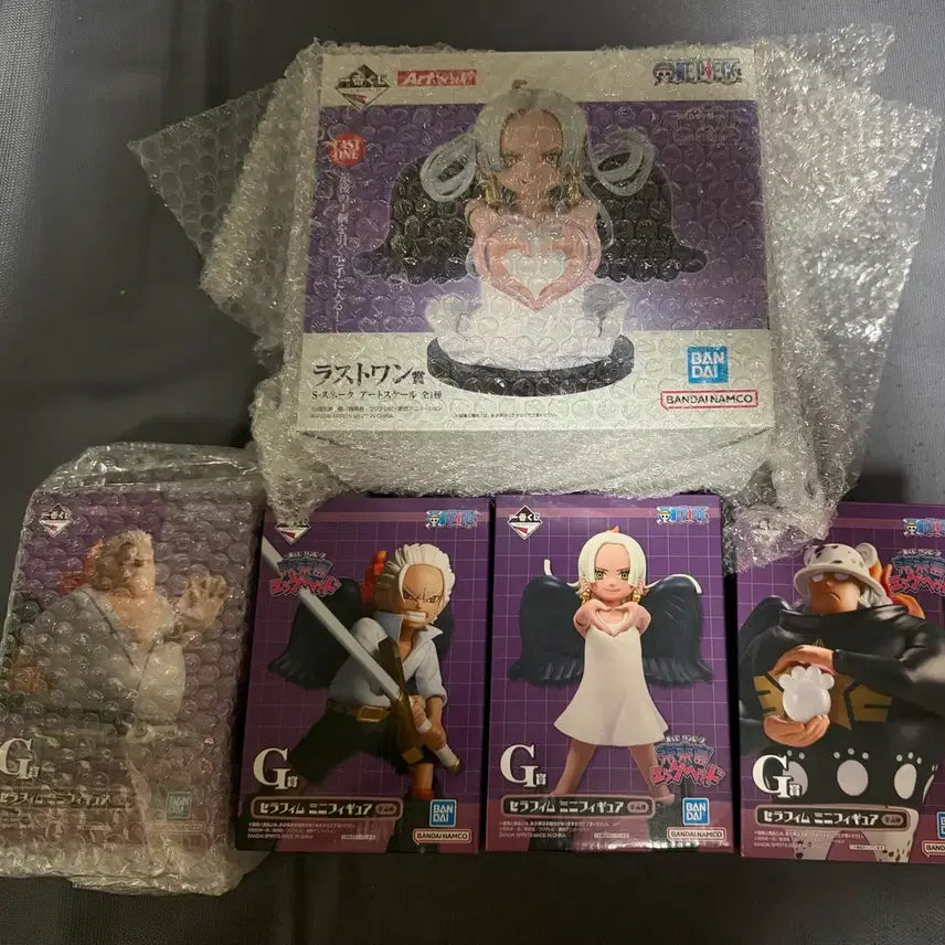 [BUNJANG] One Piece Ichiban Kuji Serafim G Prize Set + Last One Figure (Sealed) / [미개봉][일괄] 제일복권 원피스 세라핌 G상 4종 라스트원 피규어