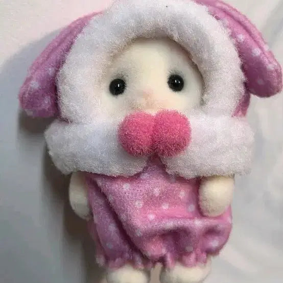 [BUNJANG] Sylvanian Families Rabbit Pink Costume / 실바니안 패밀리 토끼 인형 핑크 코스튬 핑크 반택포 4만원