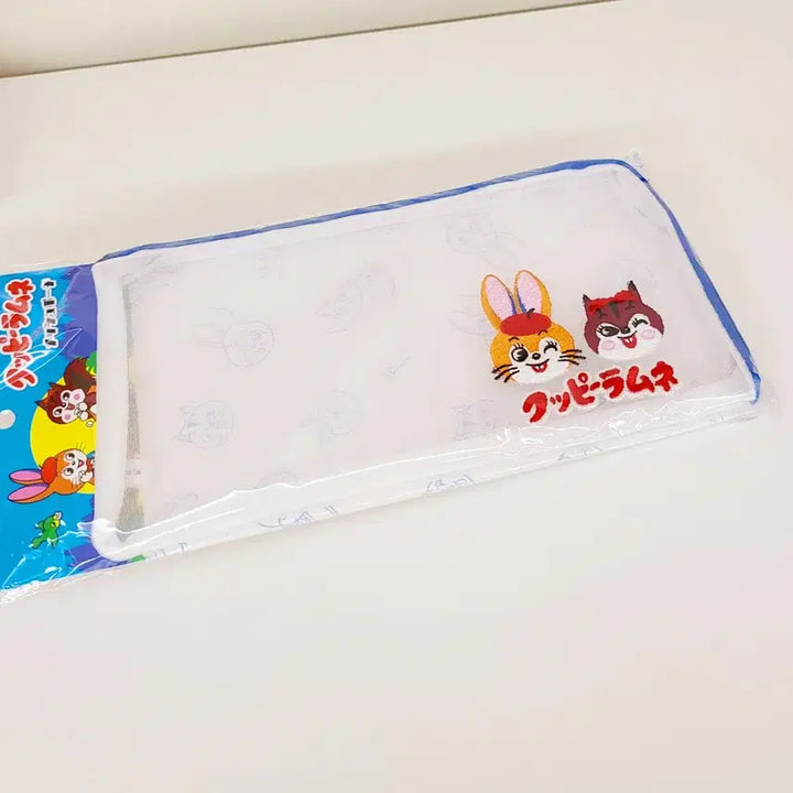 [BUNJANG] Kuppi Ramune Embroidered Rabbit &amp; Squirrel Pouch (Sealed) / 쿠피 라무네 파우치 미개봉 새상품 일본내수용 토끼 다람쥐 데일리용 여행용 화장품 정리