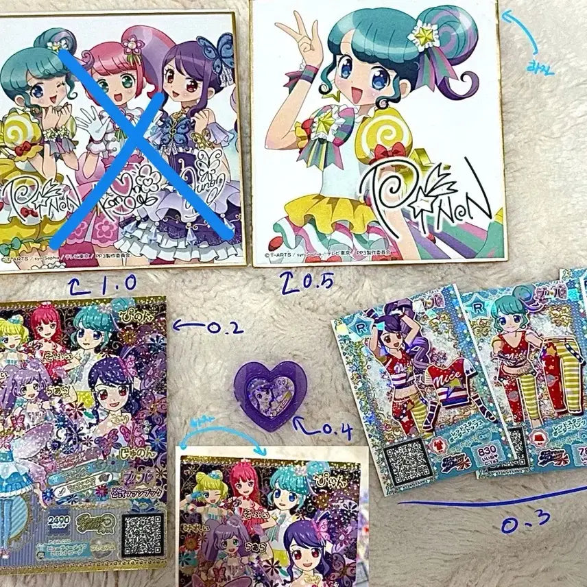 [BUNJANG] Pripara Triangle Pinon Junon Kanon Goods / 프리파라 트라이앵글 피논 쥬논 카논 굿즈 일괄 1.1 (개별가능