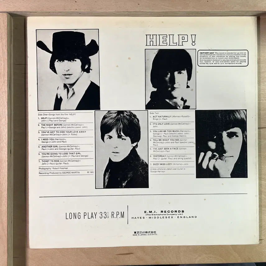 [BUNJANG] The Beatles Help! Japanese LP 1976 / The Beatles Help! 일본 1976년 LP