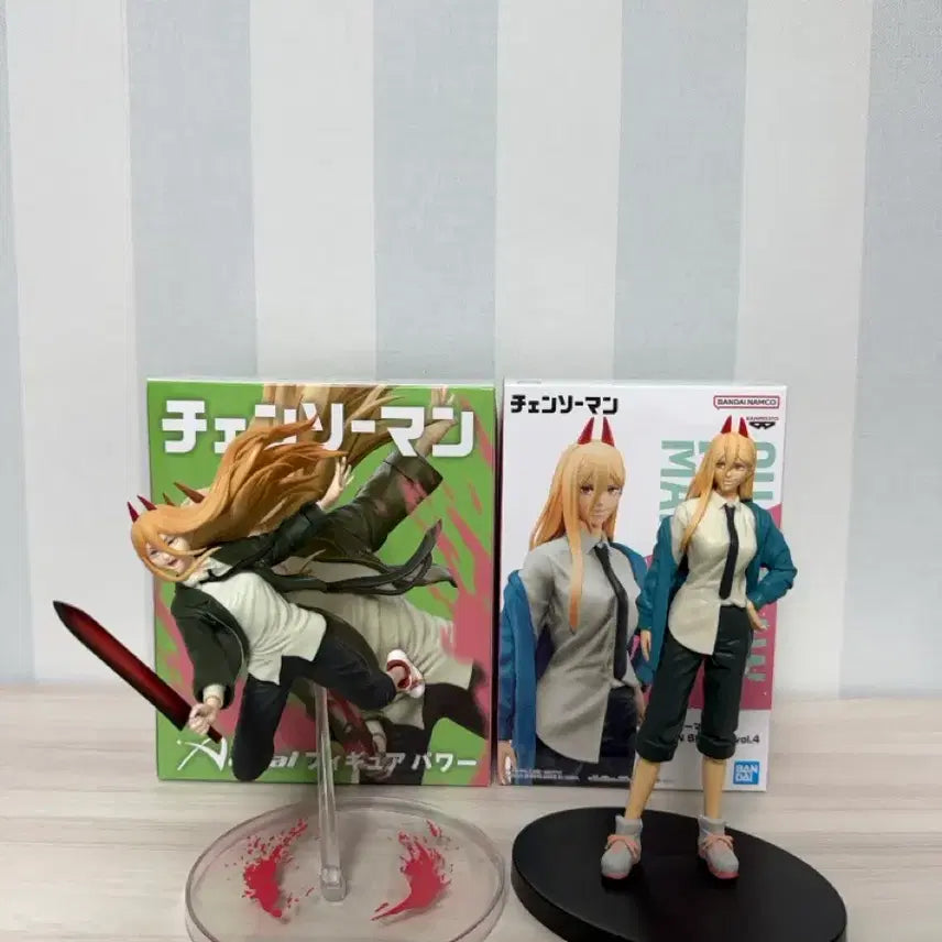[BUNJANG] Chainsaw Man Power Figure 2 Types (Unsealed) / 체인소맨 파워 피규어 2종 (개봉품/박스o)