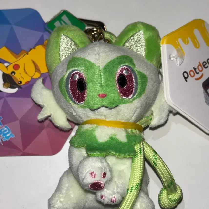 [BUNJANG] Pokemon Sprigatito Plush Keychain / 포켓몬 냐오하 인형 키링
