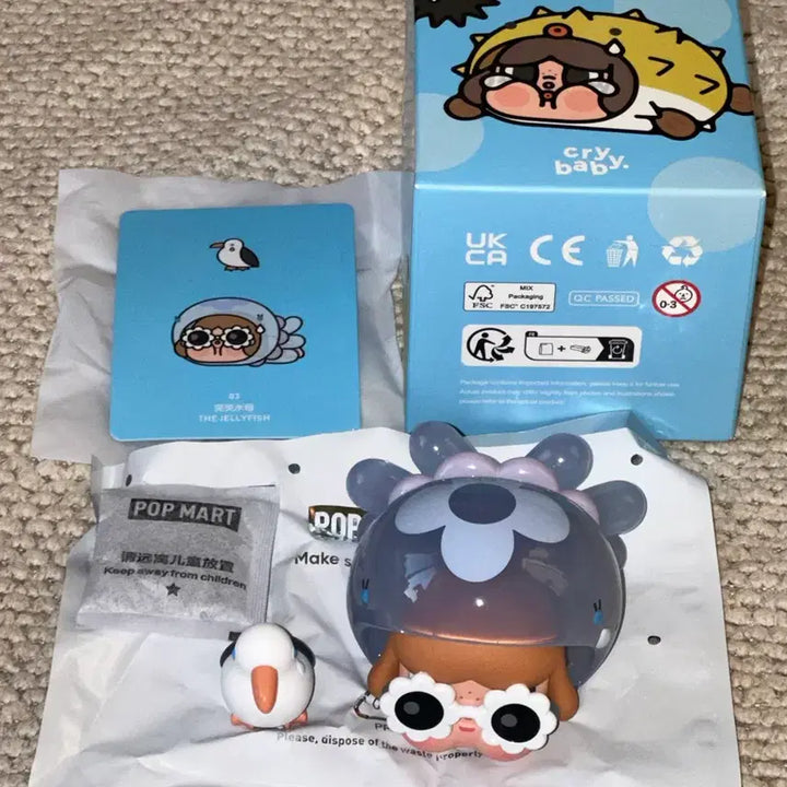 [BUNJANG] Pop Mart Crybaby Tears Sea Jellyfish Figure / 정품 새상품)팝마트 크라이베이비 눈물 바다 피규어 젤리피쉬