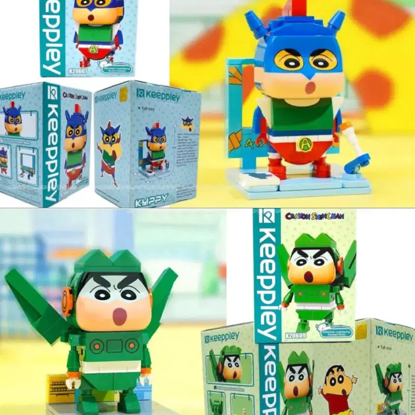 [BUNJANG] KEEPPLEY Crayon Shin-chan Action Masked Kamen Gundam Robot Building Blocks / KEEPPLEY 키플리 짱구는 못말려 블록 레고 액션가면 건담로봇