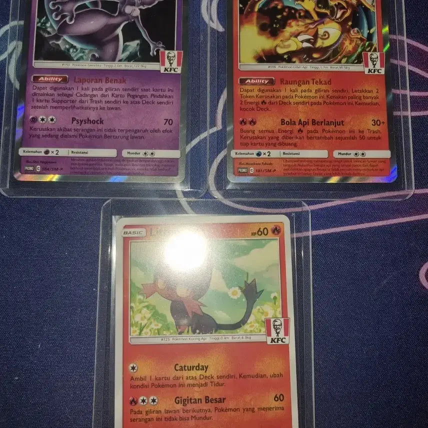 [BUNJANG] Pokemon Card Mewtwo / Charizard / Magikarp KFC Special Edition Set / 포켓몬 카드 뮤츠/리자몽 KFC 스페셜 에디션