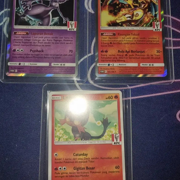 [BUNJANG] Pokemon Card Mewtwo / Charizard / Magikarp KFC Special Edition Set / 포켓몬 카드 뮤츠/리자몽 KFC 스페셜 에디션