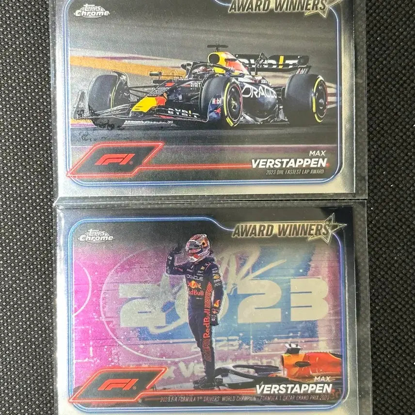 [BUNJANG] Max Verstappen 2024 F1 Topps Chrome Cards (2-Card Set) / 2024 F1 탑스 크롬 막스 베르스타펜 카드 2장