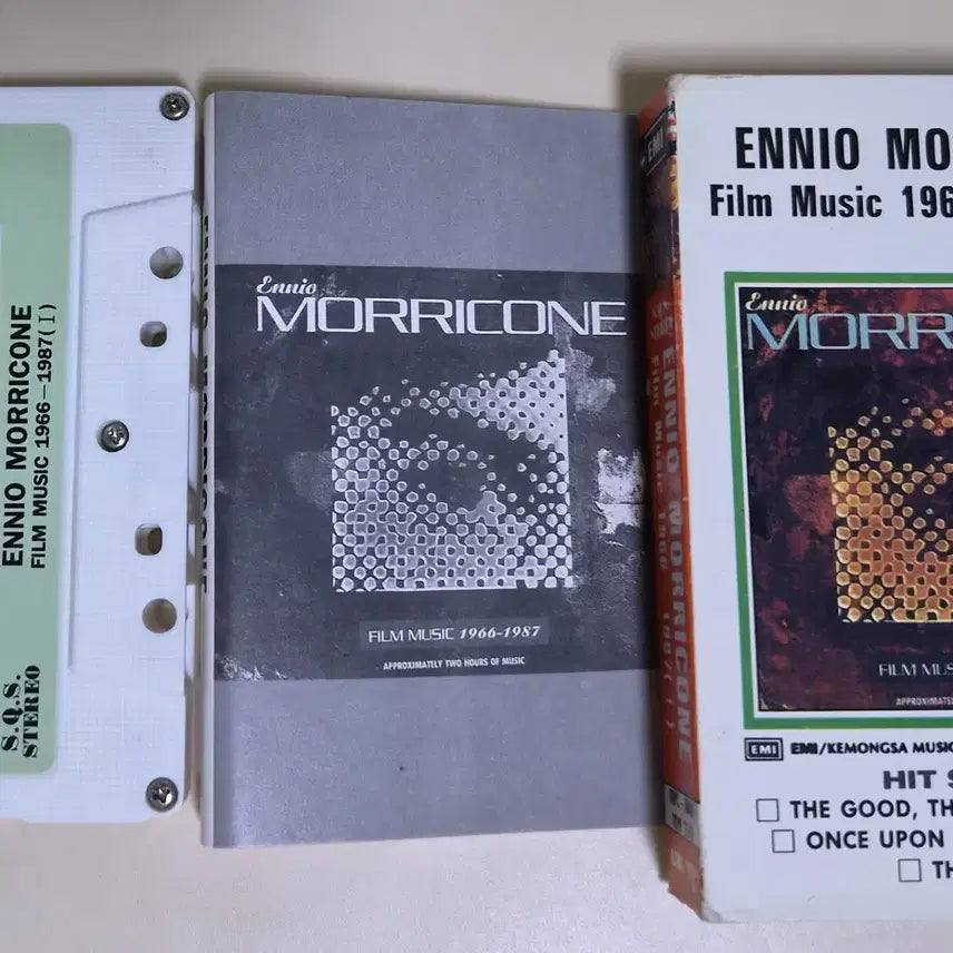 [BUNJANG] Ennio Morricone Film Music 1966-1987 2-Tape Cassette Set (Unsealed) / 엔니오 모리꼬네 - 필름 뮤직 1966-1987 / 2TAPE (개봉 카세트테이프)