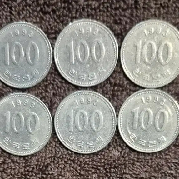 [BUNJANG] 1993 100 Won Coins Bundle Set (10 pcs) / 1993년100원동전 10개일괄