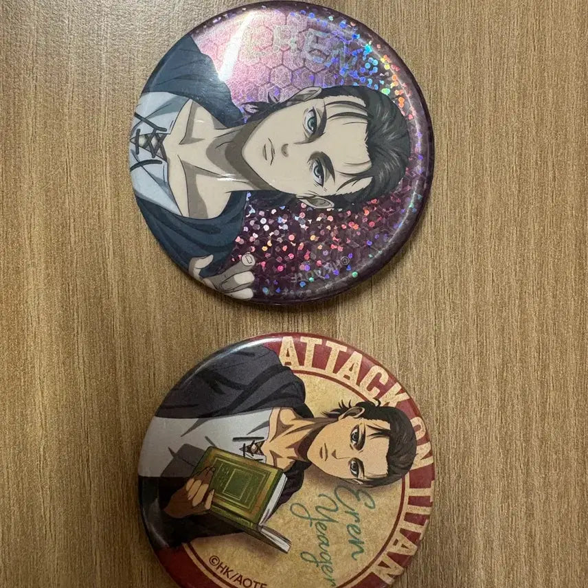 [BUNJANG] Attack on Titan Eren Badges (Set of 2) / 진격의 거인 진격거 에렌 뱃지 2종