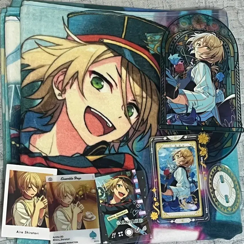 [BUNJANG] Ensemble Stars! Shiratori Aira Visual Towel &amp; Acrylic Stand Bundle Set / 앙상블스타즈 앙스타 시라토리 아이라 비주얼타올 아크릴스탠드 일괄