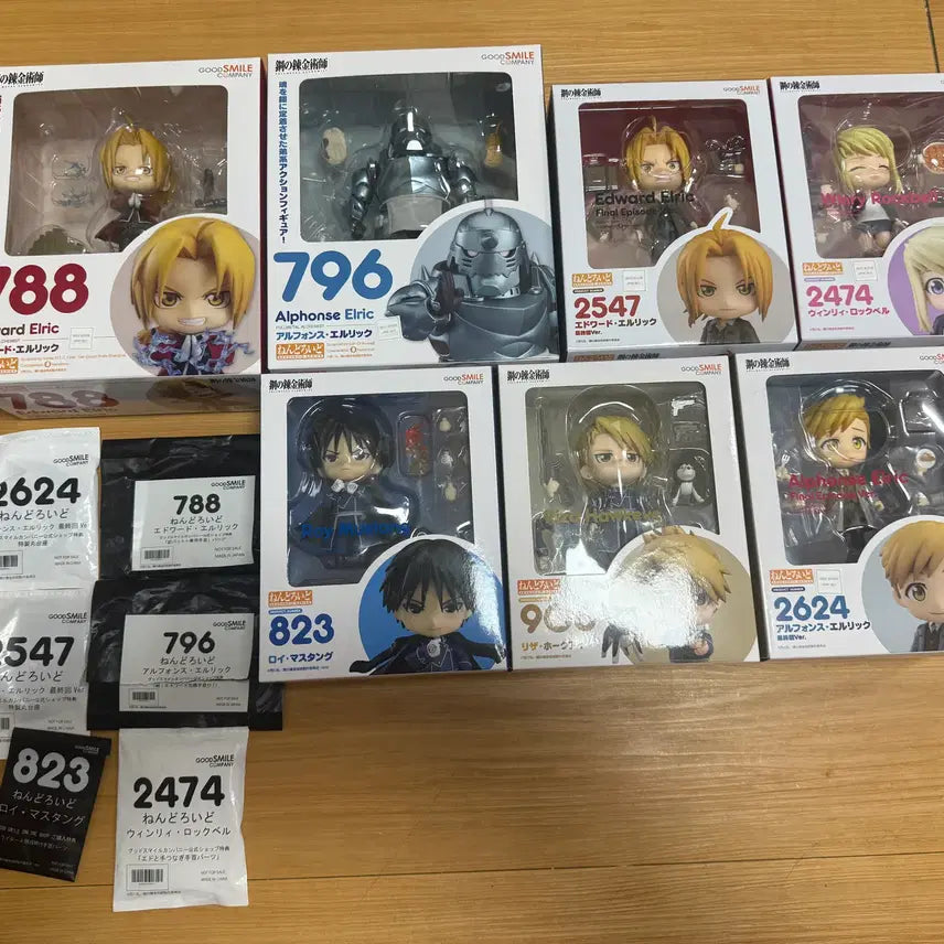 [BUNJANG] Fullmetal Alchemist Nendoroid 7-Figure Set (Unsealed) / (개봉) 강철의 연금술사 넨도로이드 7종 일괄