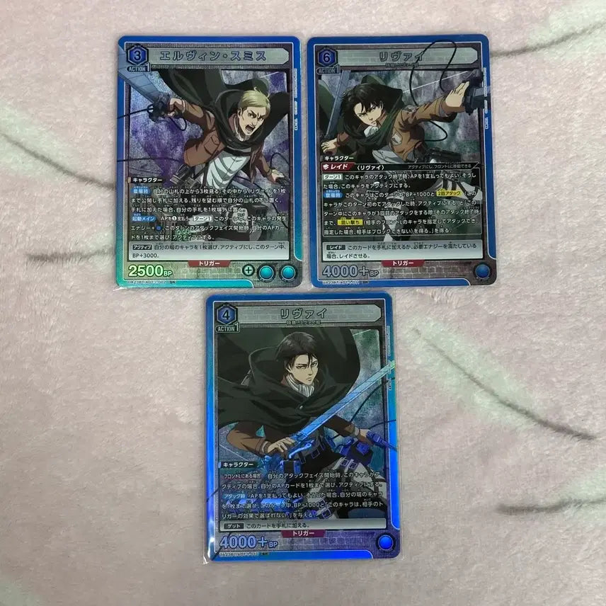 [BUNJANG] Attack on Titan Elvin Levi Union Arena Card Set 1st Edition SR Rare Bundle / 진격의거인 진격거 엘빈 리바이 유니온 아레나 카드 1탄 SR 레어 일괄