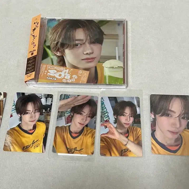 [BUNJANG] TWS Han Jin Soda Soda POB Set + Sealed Solo Album Photocard / 투어스 한진 소다소다 특전 풀세트+미개봉 개인반(솔로반)양도 포토카드 tws