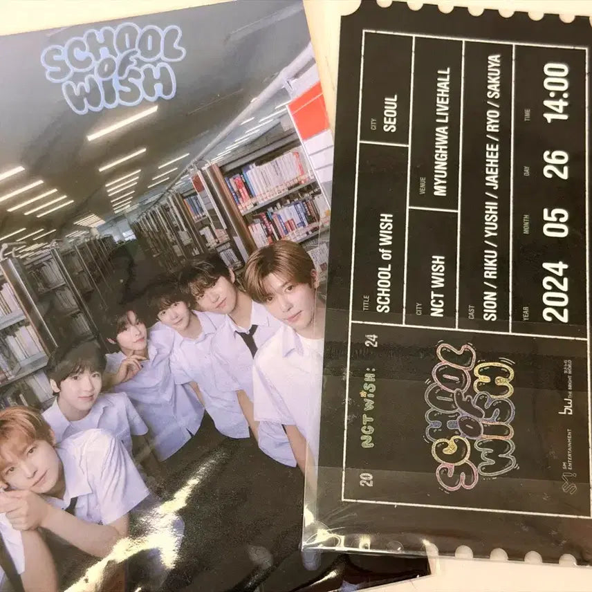 [BUNJANG] School of Wish Seoul Concert Ticket Postcard &amp; Entry Benefit Photocard Set / 스오위 스쿨오브위시 서울콘 티켓 엽서 입장특전