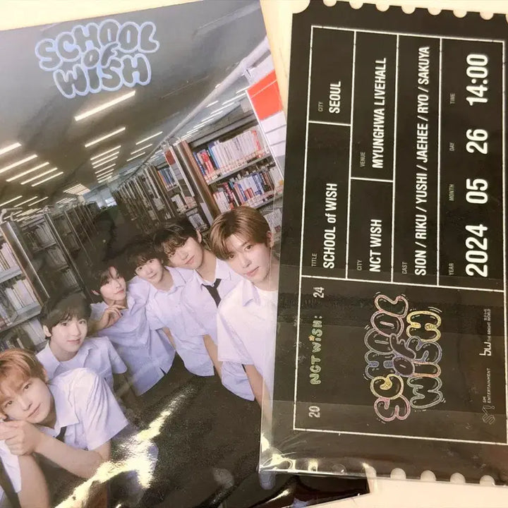 [BUNJANG] School of Wish Seoul Concert Ticket Postcard &amp; Entry Benefit Photocard Set / 스오위 스쿨오브위시 서울콘 티켓 엽서 입장특전