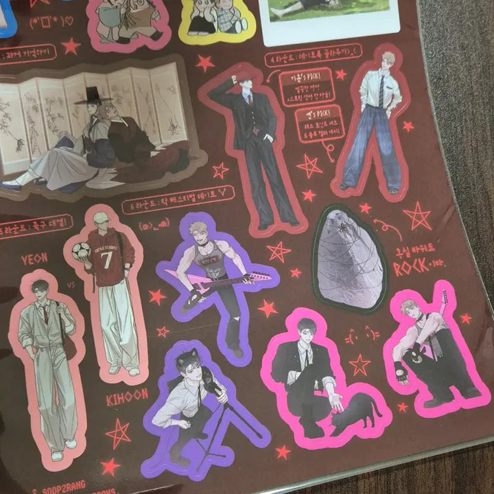 [BUNJANG] Hongsil Quest Hongkwe Popup POB A4 Sticker Set (Sealed) / 홍실퀘스트 홍퀘 팝업 특전 A4 스티커 미개봉