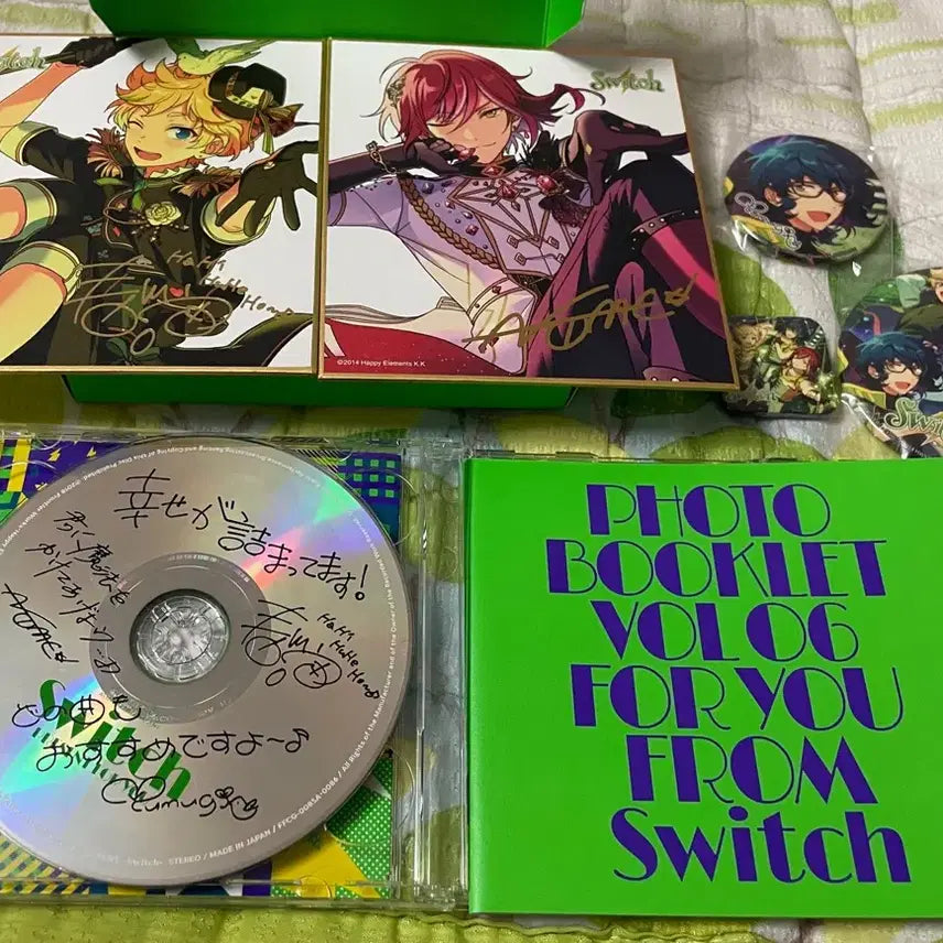 [BUNJANG] Ensemble Stars! Switch Limited Edition Signed CD Album Set (Can Badge, Shikishi) / 앙스타 스위치 초회한정 사인 CD 앨범 캔뱃지 색지 일괄