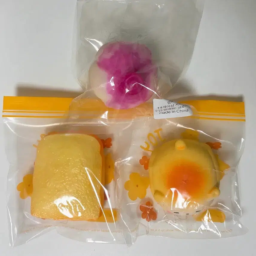 [BUNJANG] Glory Young Onion, Baked Bread, Puppy Roll Crunch Slime Set / 글로리영 양파, 구운식빵, 멍멍롤 크런치 슬랑이