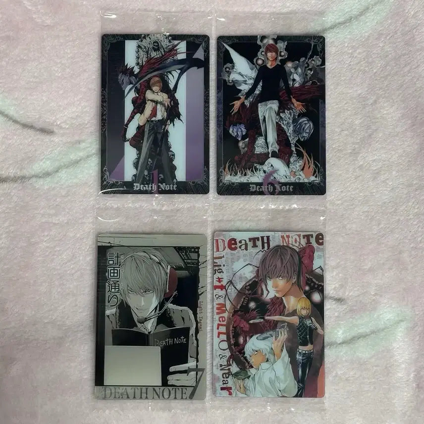 [BUNJANG] Death Note Light Yagami Ryuk Near Mello Original Art Wafer Card Bundle Set (Sealed) / 데스노트 라이토 류크 니아 멜로 원화 웨하스 카드 미개봉 일괄