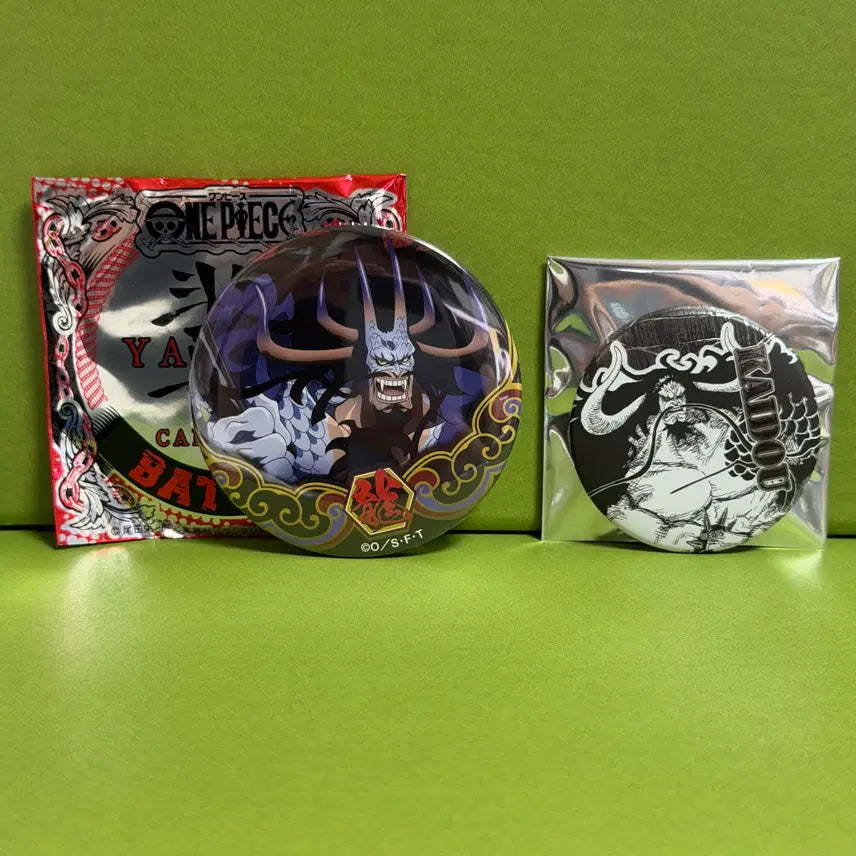 [BUNJANG] One Piece Yakara Can Badge Set 30th Edition BATTLE &amp; Recollection Kaido 2 Types / 원피스 야카라 캔뱃지 30탄 BATTLE, 데콜렉션 캔뱃지 카이도 2종
