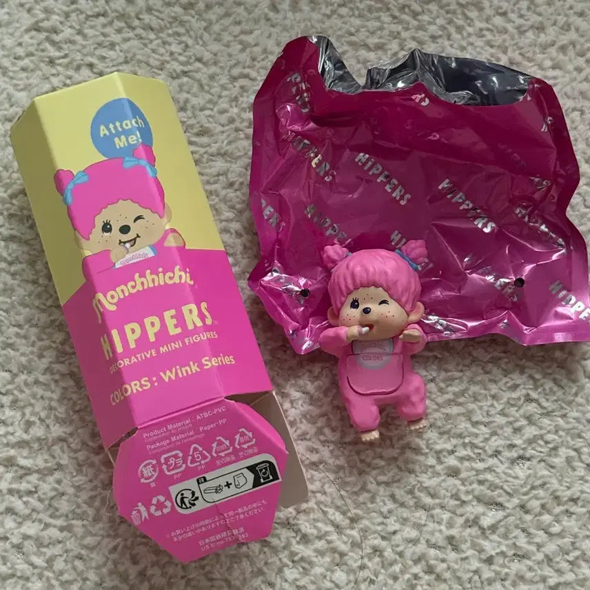 [BUNJANG] Monchhichi Hyper Colors Berry Pink / 몬치치 히퍼 컬러즈 베리핑크 양도