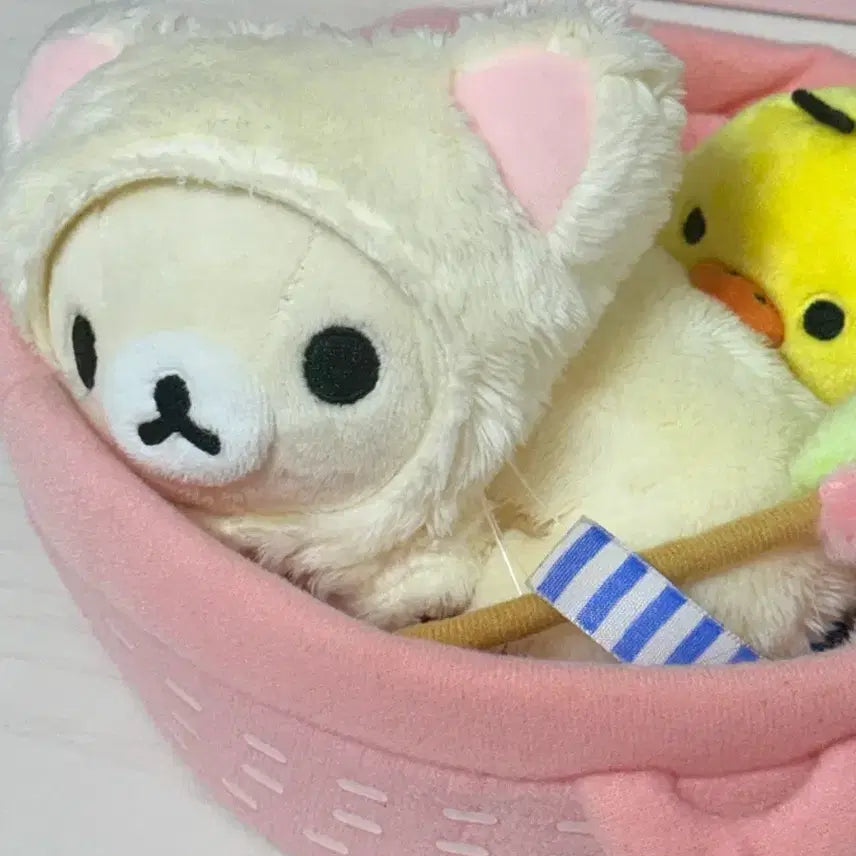 [BUNJANG] Rilakkuma Korilakkuma Kiiroitori Cat Plush Set / (급처) 고양이 코리락쿠마 키이로이토리 인형