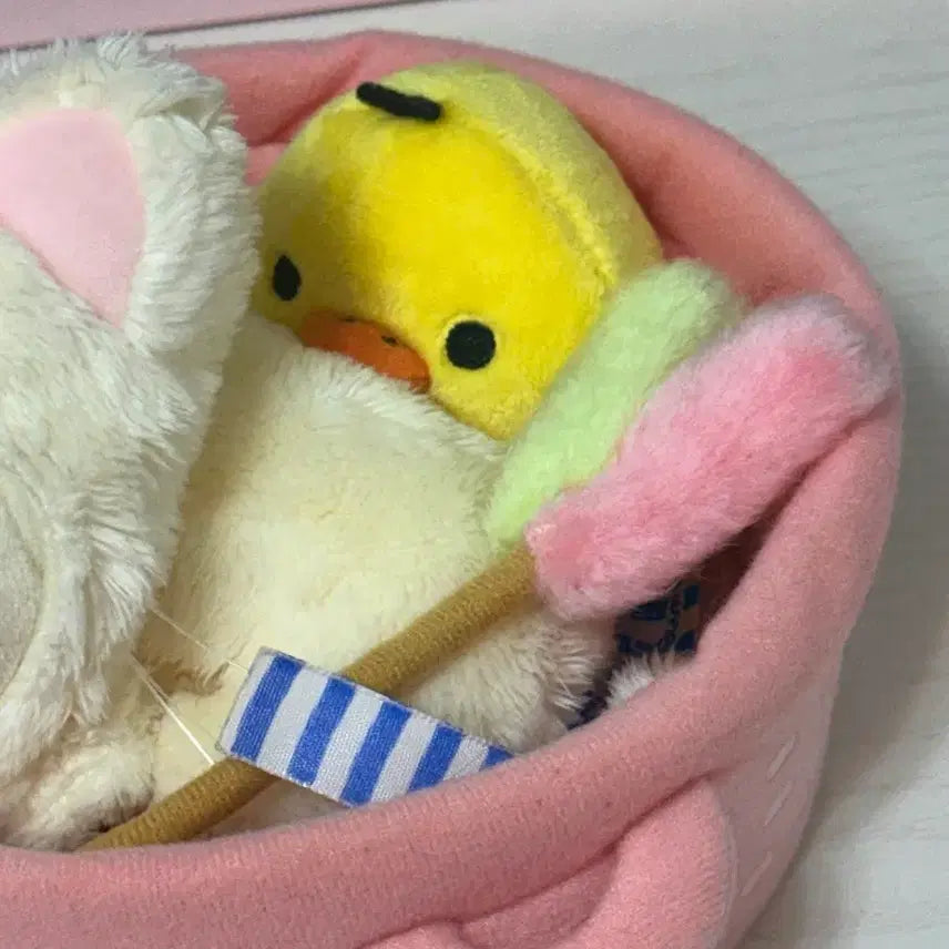 [BUNJANG] Rilakkuma Korilakkuma Kiiroitori Cat Plush Set / (급처) 고양이 코리락쿠마 키이로이토리 인형