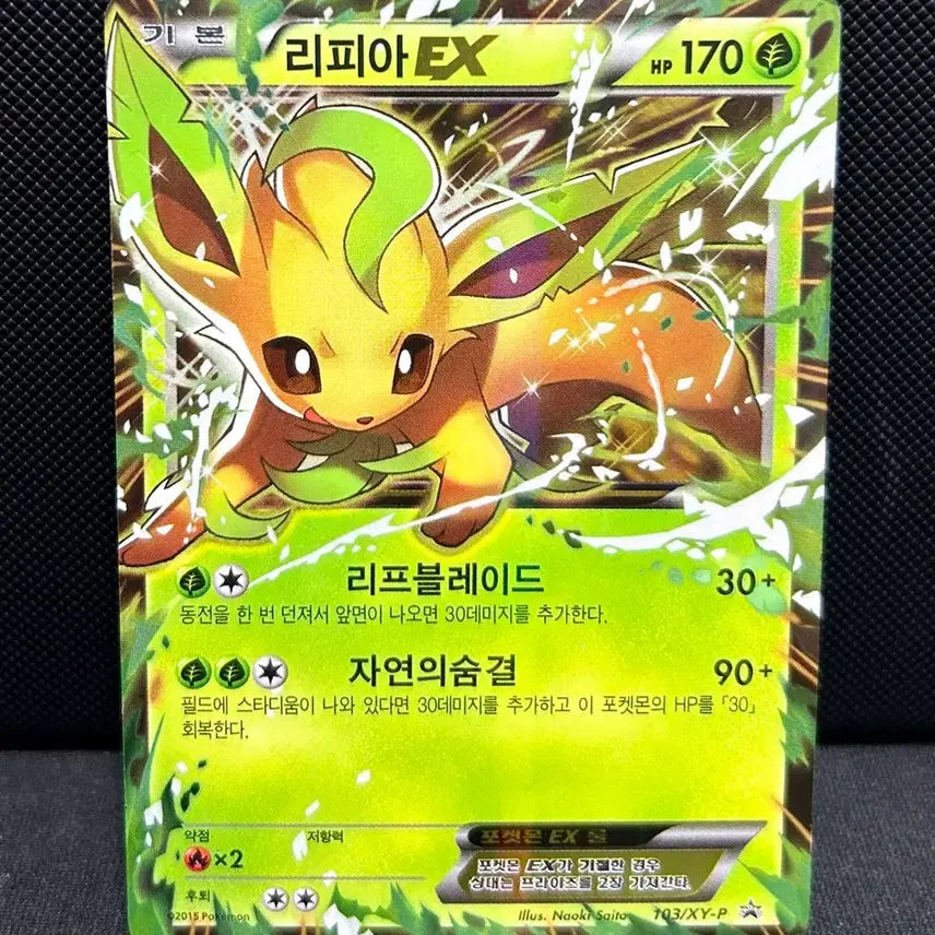 [BUNJANG] Pokemon Card 103/xy-p Leafeon EX Promo / 포켓몬카드 103/xy-p 리피아ex 프로모 판매합니다