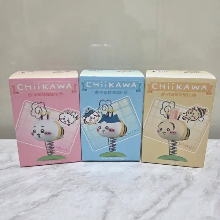 [BUNJANG] Monjakki Honeybee Spring Memo Holder Figure Set (3 Types) / 일괄) 먼작귀 꿀벌 스프링  메모꽂이 피규어 3종 세트