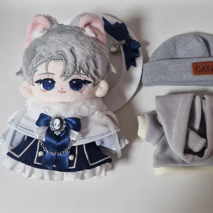 [BUNJANG] Demutjuyeong 10cm Cotton Doll Bundle Set with Wooble Baekya and Beanie Hoodie / 일괄) 데못죽 청려 10cm 소복 솜인형+우블 백야+비니 후드티 세트