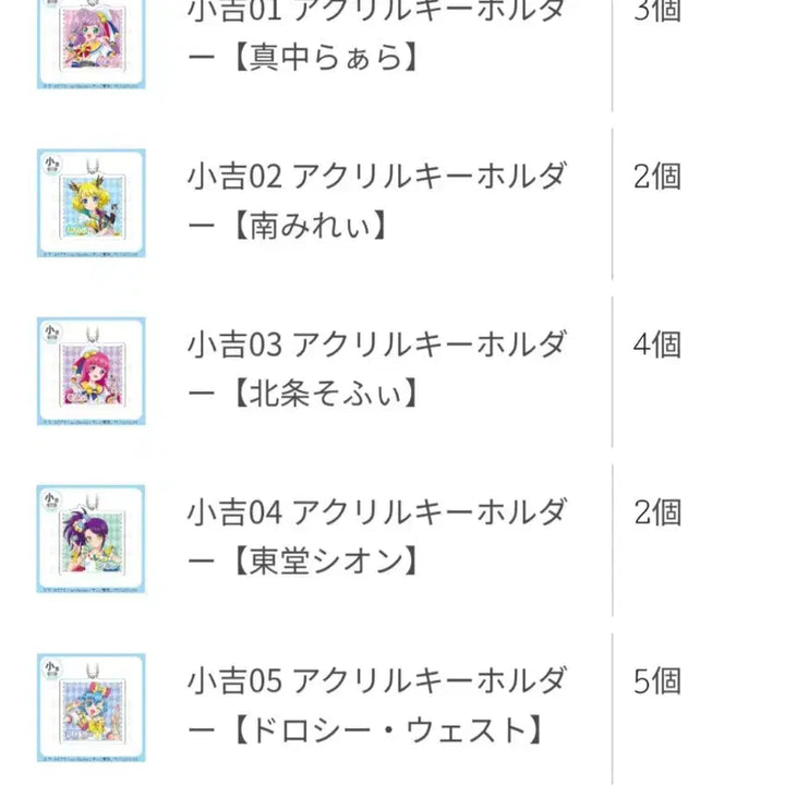 [BUNJANG] Pripara 15th Anniversary Marukuji Prize Keyring &amp; Can Badge Set / 프리파라 15주년 마루쿠지 하위상 키링, 캔뱃지
