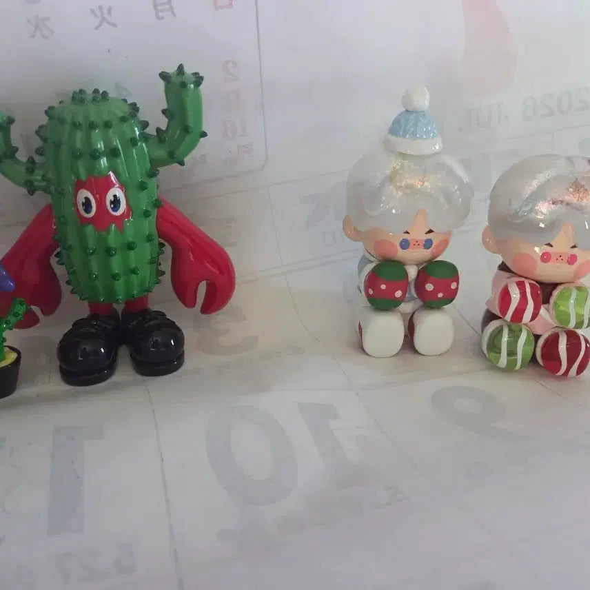 [BUNJANG] Christmas Cactus Figurine Set / 크리스마스 선인장 피규어