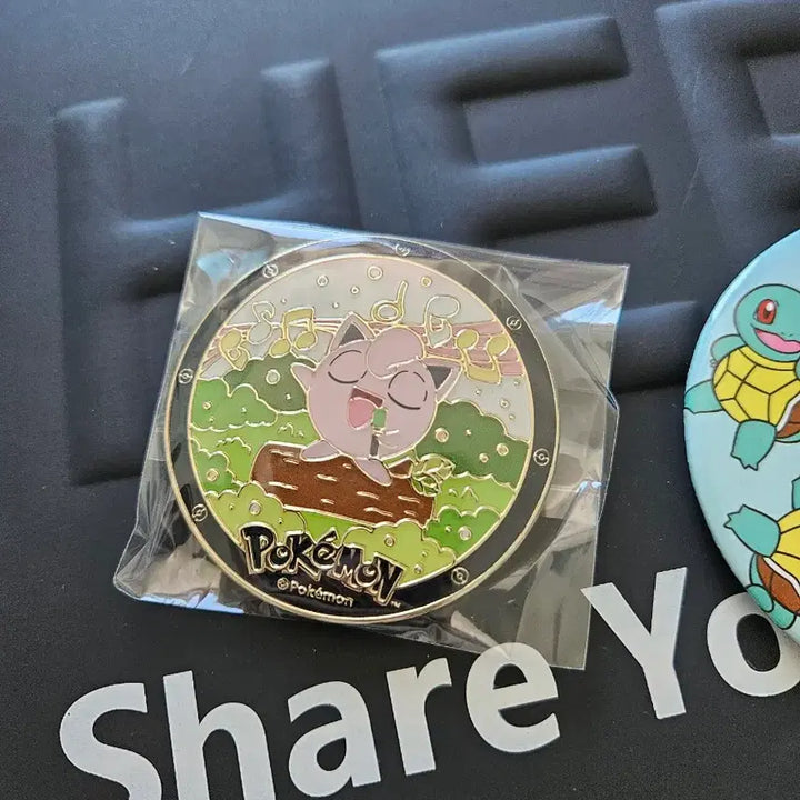 [BUNJANG] Shab All Day Pokemon Purin Metal Badge / 네고가능 샤브올데이 포켓몬 푸린 메탈벳지