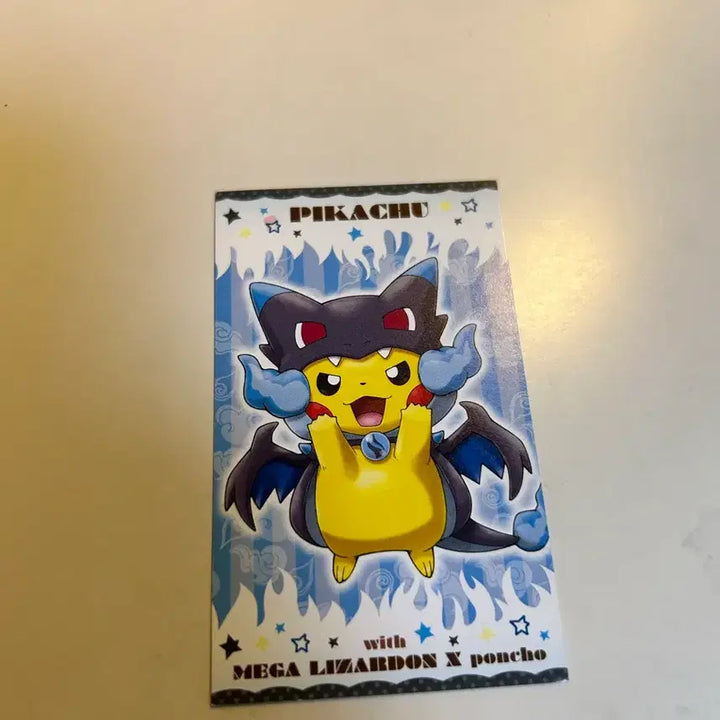 [BUNJANG] Pikachu &amp; Mega Charizard X Pokemon Card / 메가 판쵸 판초 피카츄 메가 리자몽x 포켓몬 카드 명함