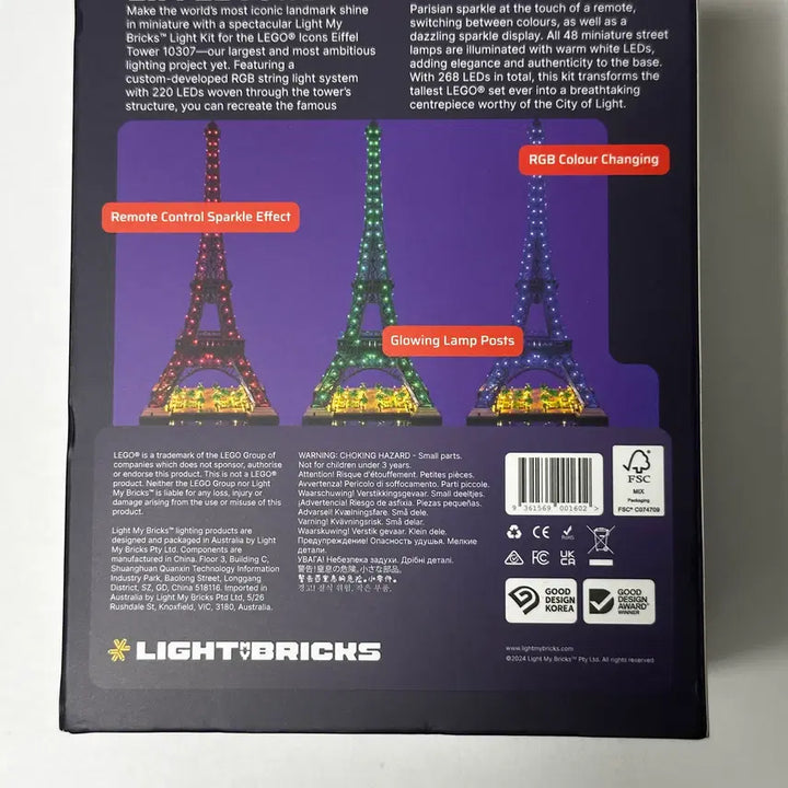[BUNJANG] LightMyBricks Eiffel Tower LED Light Kit for LEGO 10307 / 레고 10307 라이트마이브릭스 에펠탑 LED
