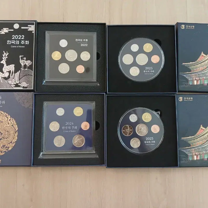 [BUNJANG] Korean Mint Coin Set Bundle (2022, 2024, 2025) / 2022.2024.2025 민트세트 4개 일괄