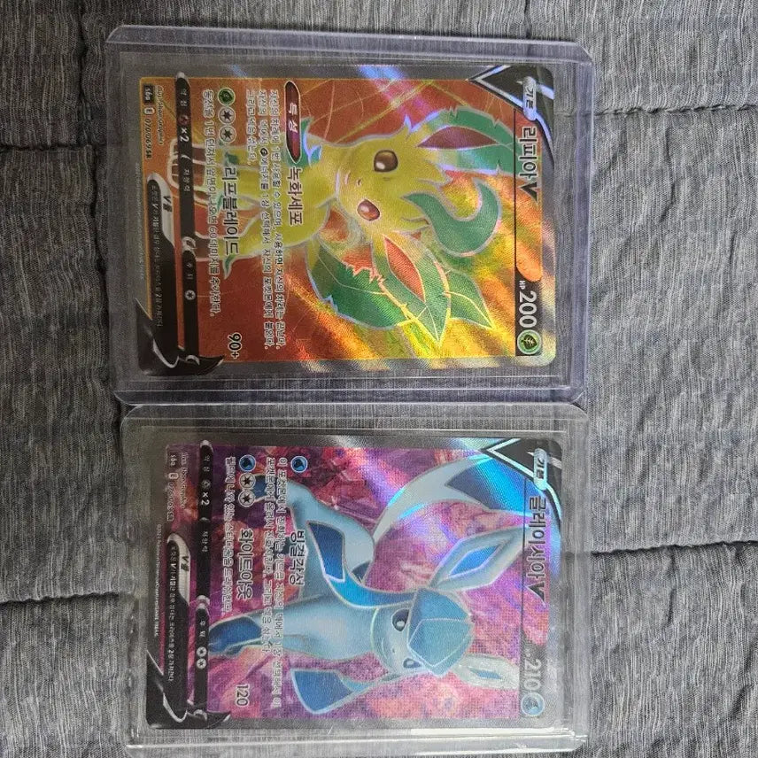 [BUNJANG] Pokemon Card Leafeon Glaceon SR Set / 포켓몬카드 리피아,글레이시아sr