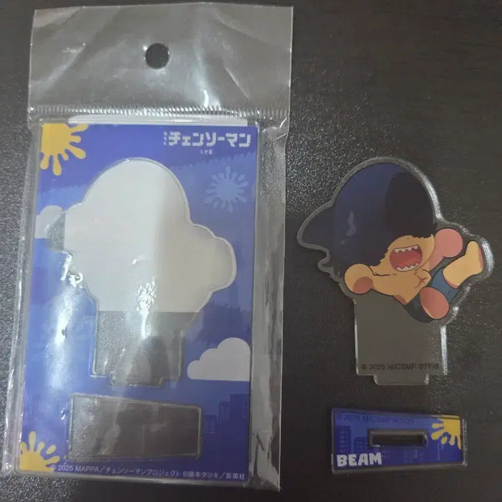 [BUNJANG] Chainsaw Man Beam Acrylic Stand &amp; Chibi Plush Bundle Set / 일괄) 체인소맨 빔 아크릴 스탠드, 인형(치비구루미)