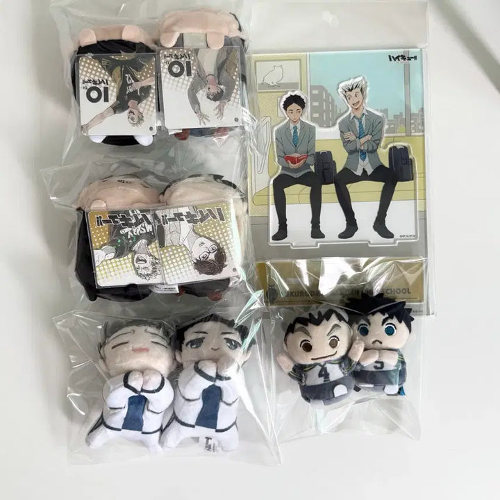 [BUNJANG] Haikyuu!! Bokuto Akaashi 10th Anniversary Mini Town Tsumu Hug Character Bundle Set / 하이큐 보쿠토 아카아시 미니타운 쯔무 10주년 쯔무 허그캬라 일괄