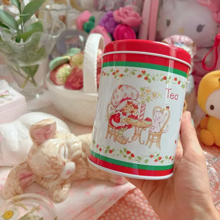 [BUNJANG] Vintage Strawberry Shortcake Tin Case (Small) / 빈티지 스트로베리 쇼트케이크 틴케이스(tea /s사이즈)