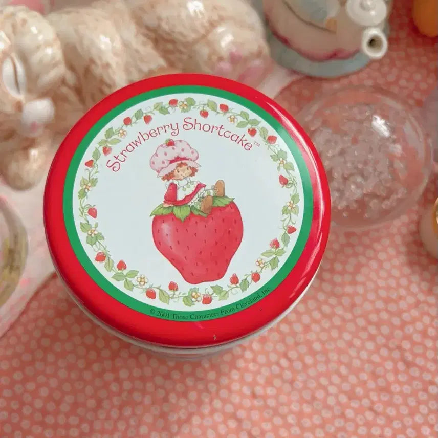 [BUNJANG] Vintage Strawberry Shortcake Tin Case (Small) / 빈티지 스트로베리 쇼트케이크 틴케이스(tea /s사이즈)