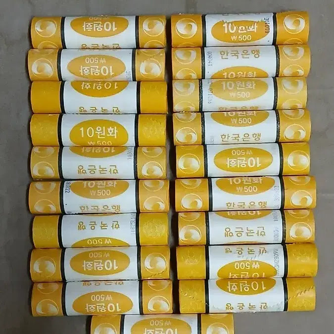 [BUNJANG] Korean Bank New 10 Won Coin Rolls Full Set (19 Rolls) / 한국의주화 신10주 롤주화 풀세트 19롤