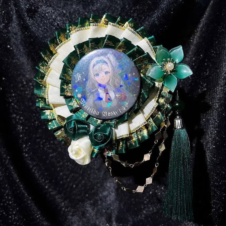 [BUNJANG] 4 Colors / 55-75mm Rosette / Can Badge Holder / 4컬러 / 55-75mm 화려 로제트 / 캔뱃지 홀더